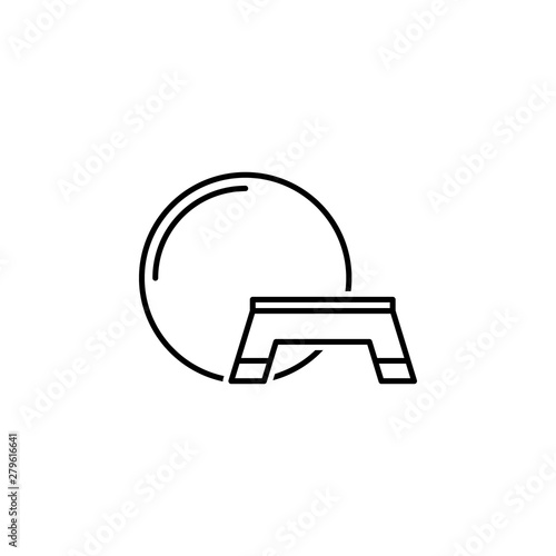 aerobic outline icon. Elements of diet and nutrition illustration icon. Signs and symbol collection icon for websites, web design, mobile app, UI, UX