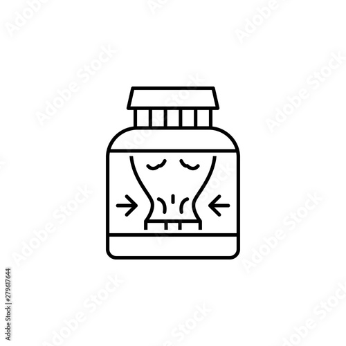 whey outline icon. Elements of diet and nutrition illustration icon. Signs and symbol collection icon for websites, web design, mobile app, UI, UX