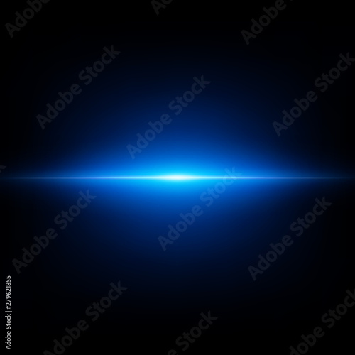 Blue abstract flash on black background. Flying blue burst. EPS 10 vector file included