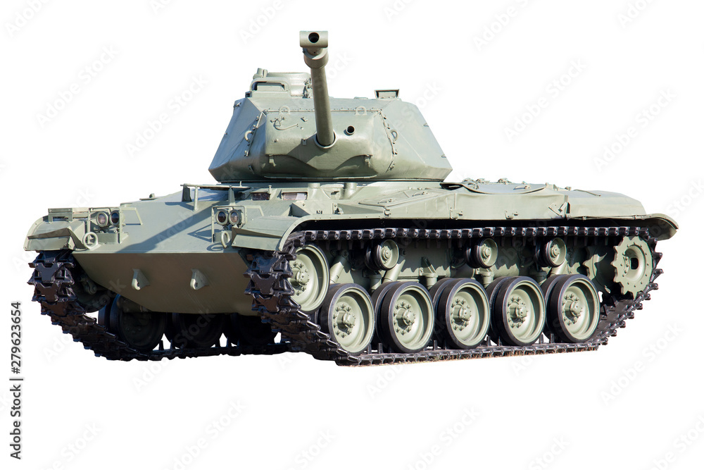 Military  tank isolated on white background