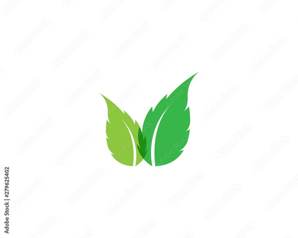 Logos of green leaf ecology nature element vector icon