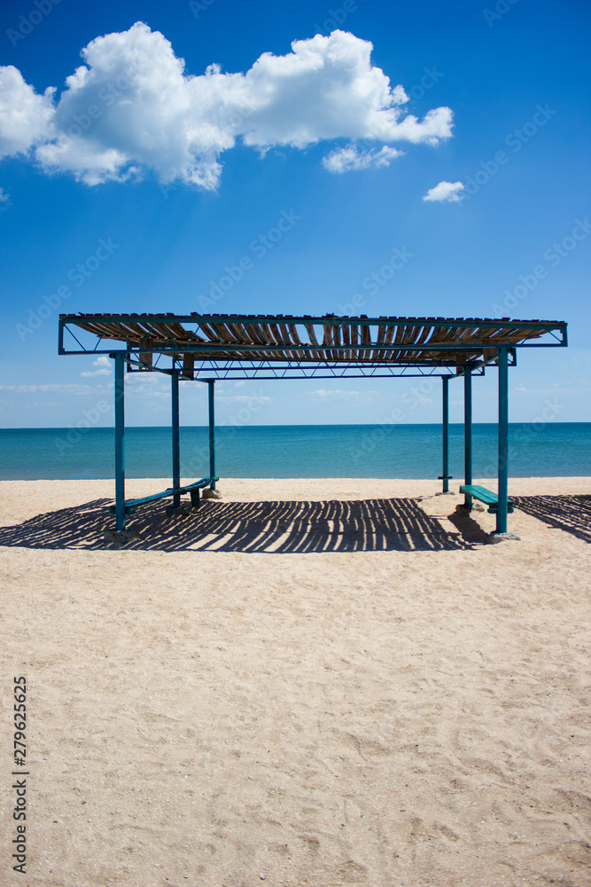 Sea water beach rest landscape sun shelter