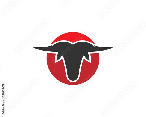  Red Bull Taurus Logo Template vector icon illustration
