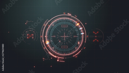 Futuristic HUD sights battle interface elements