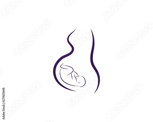 beauty pregnant women vector icon template