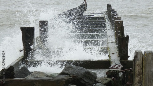 Waves Crashing through an Old Pier 2