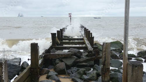 Waves Crashing through an Old Pier 3