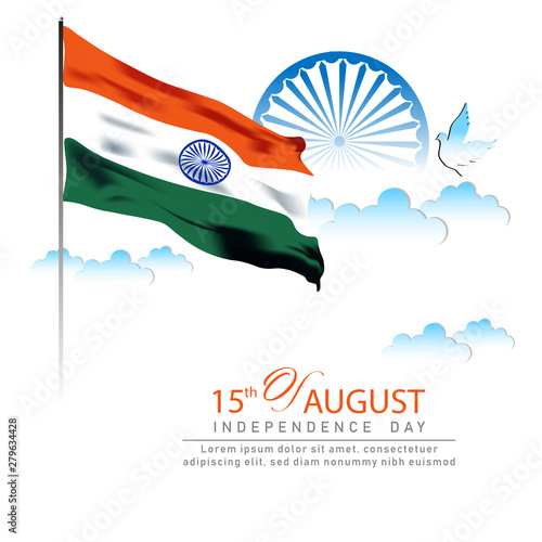 Indian Independence Day 15 august concept,banner and poster. vector