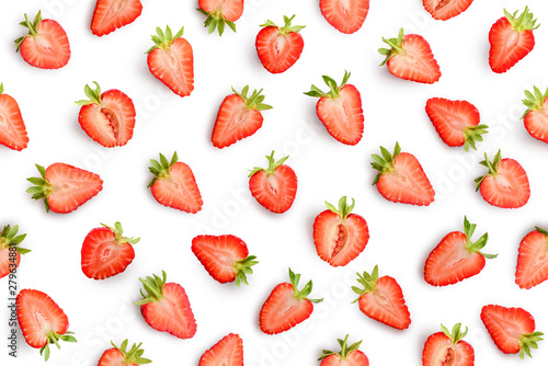 Strawberry seamless slices as pattern photo