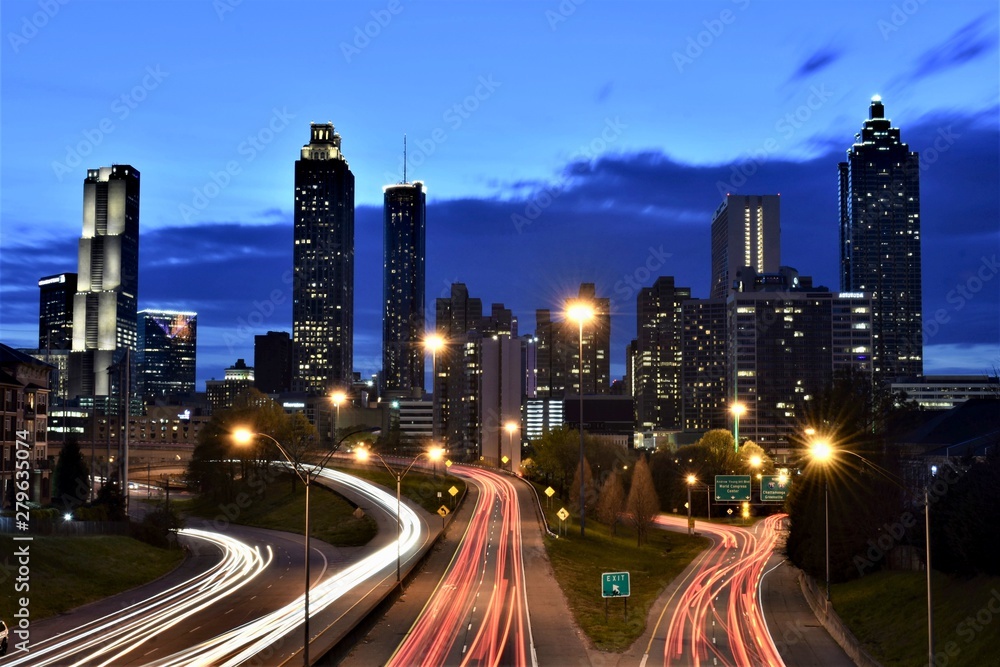 Downtown Atlanta at Sunset