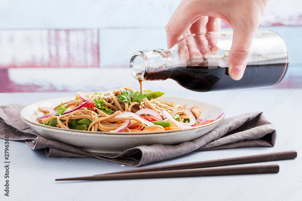 soba is a traditional Japanese dish made of buckwheat noodles soba is a traditional Japanese dish made of buckwheat noodles
