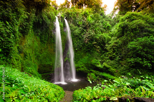 Twin Waterfalls  Lombok  Indonesia  Long exposure
