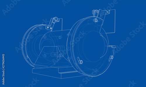 Outline electric grindstone vector