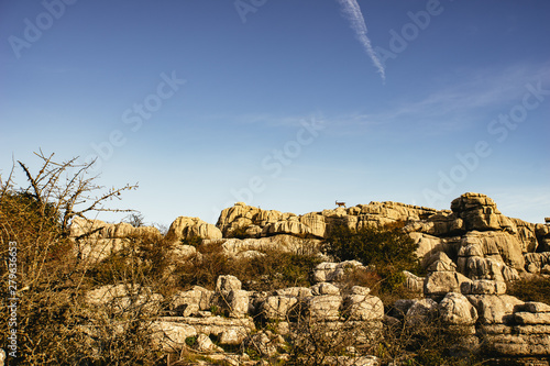 Interesting rock formations El Torcal de Antequera