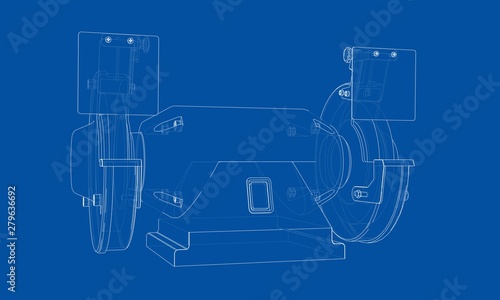 Outline electric grindstone vector