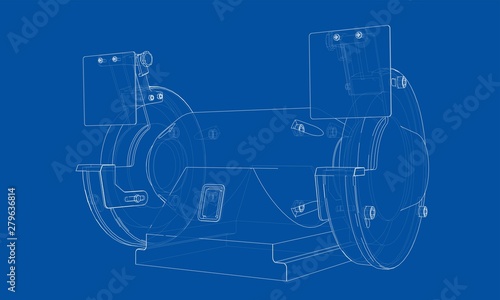 Outline electric grindstone vector