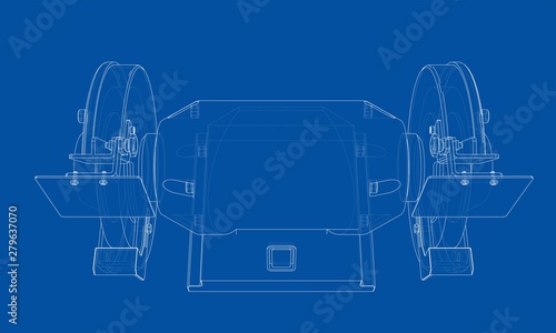 Outline electric grindstone vector