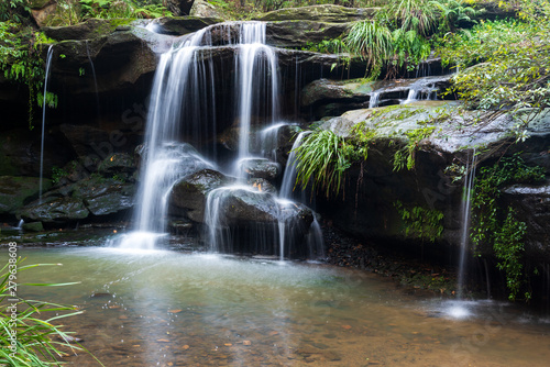 waterfall in the forest. Hunts creek waterfall