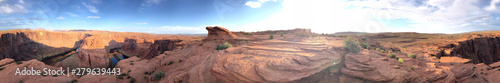 Panoramic view of beautiful Horseshoe Bend, Arizona