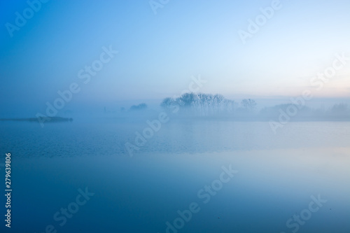 Foggy morning at the lake