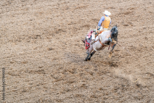 Foto Cody Rodeo Rider in Wyoming. Scene with horse and man
