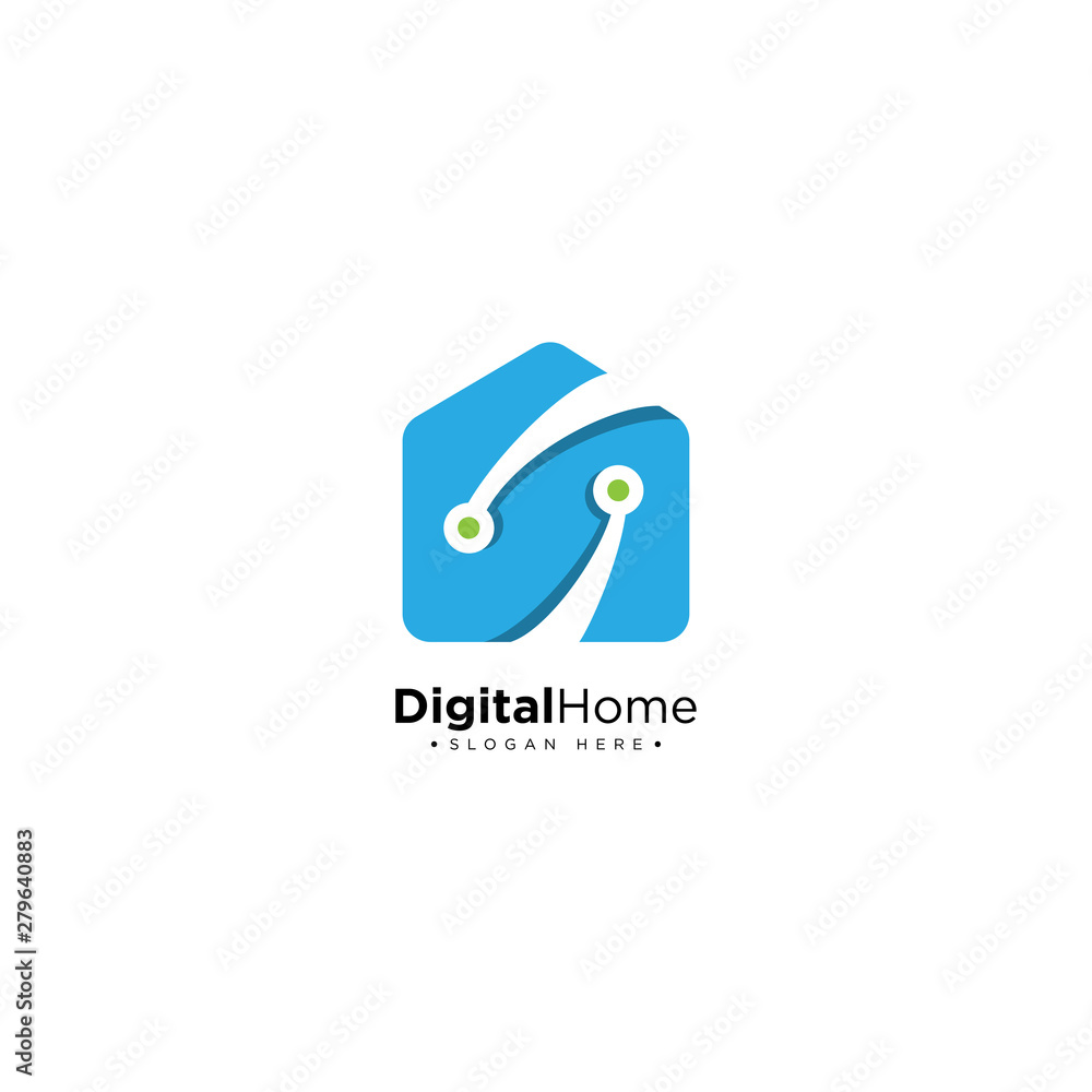 Digital Home Logo Design Template Digital Home Logo Design Template