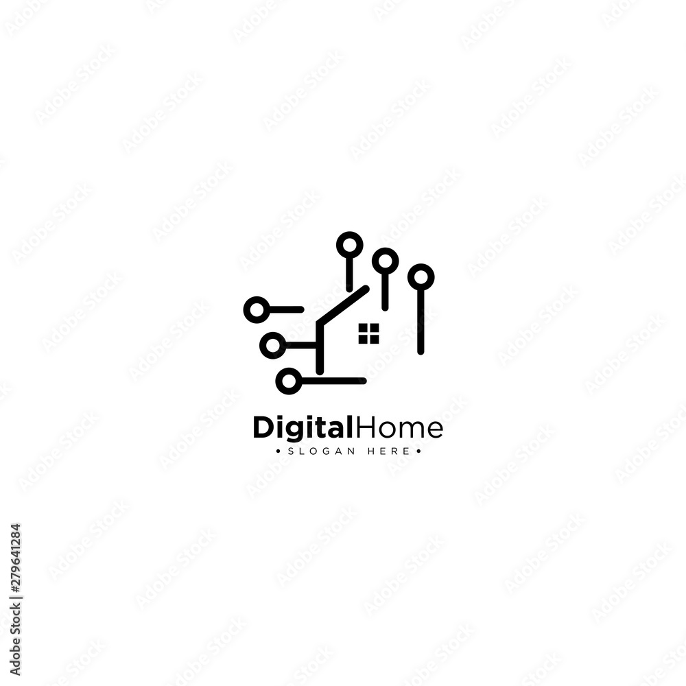 Digital Home Logo Design Template Digital Home Logo Design Template