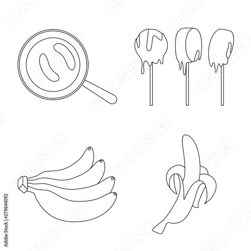 Vector design of organic and potassium logo. Collection of organic and diet stock symbol for web.