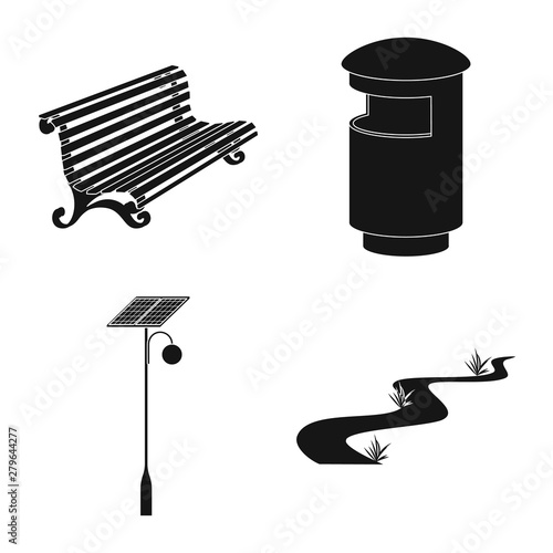 Vector design of public and relaxation symbol. Collection of public and park stock symbol for web.