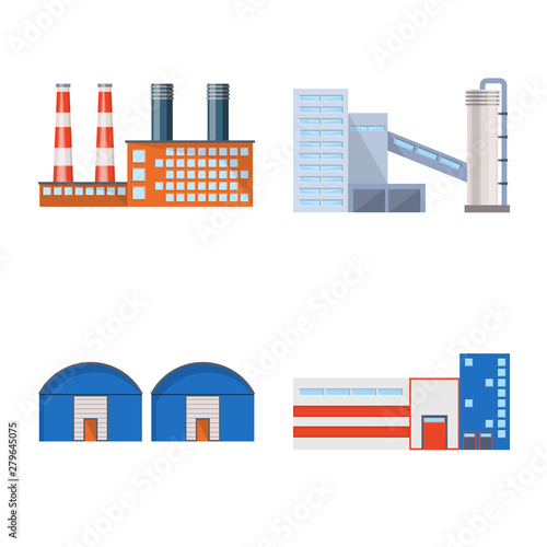 Vector design of industry and building icon. Collection of industry and construction vector icon for stock.