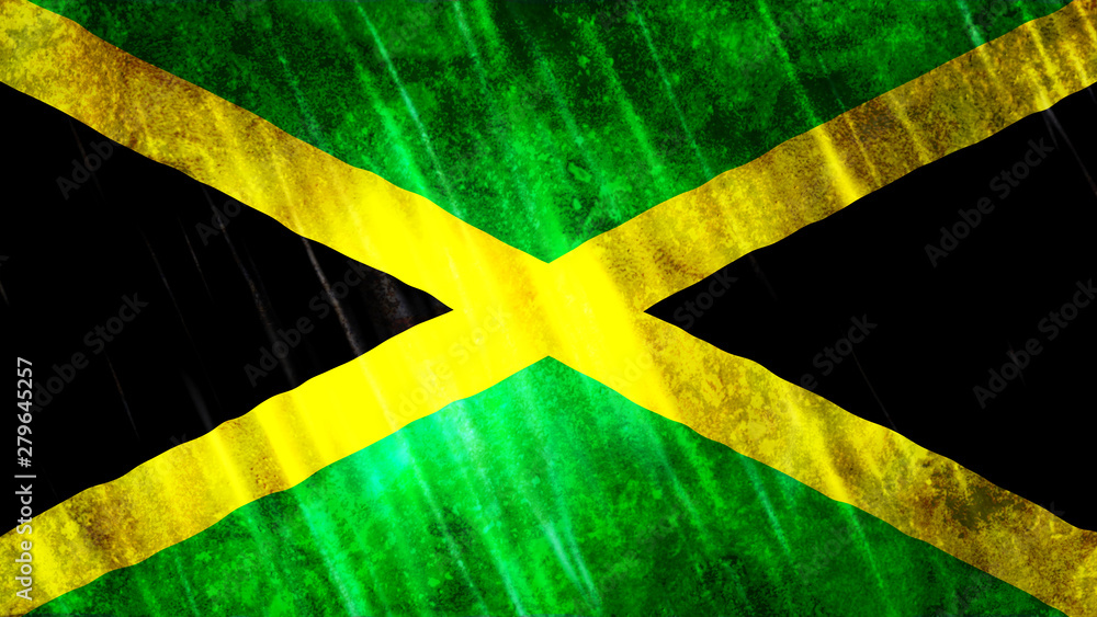 Jamaica Flag Grunge