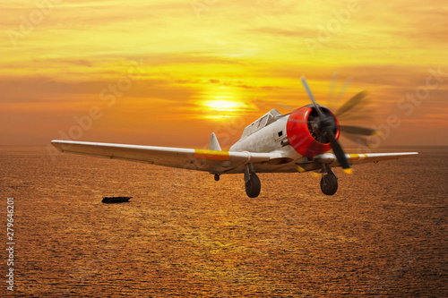 Vintage aircraft flying