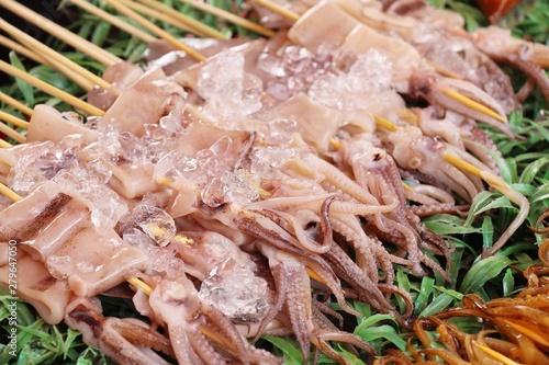 Grilled squid is delicious at street food