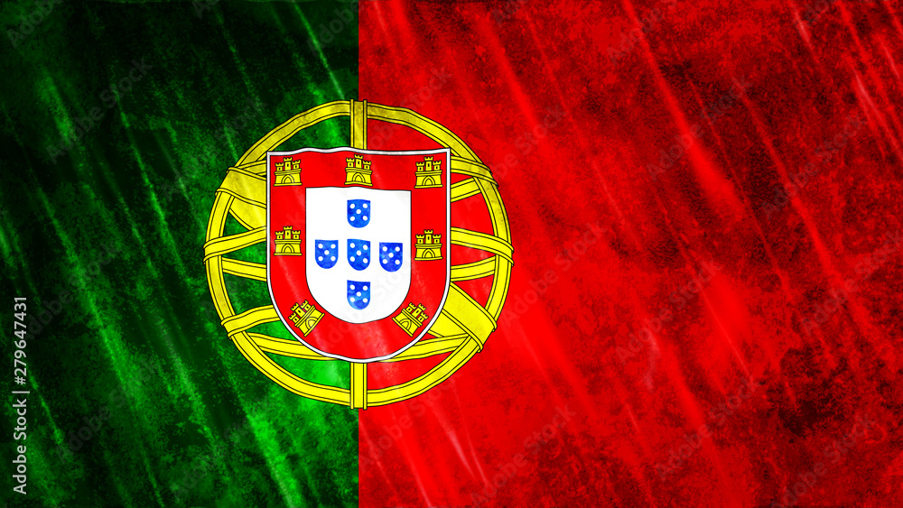 Naklejka premium Portugal Flag Grunge