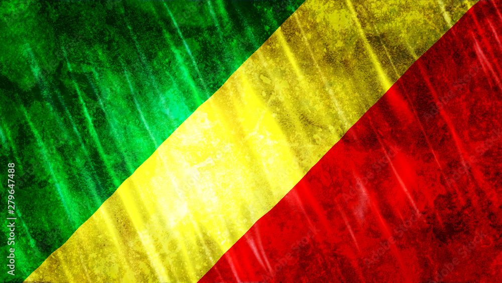 Republic of Congo Flag Grunge