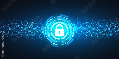 Futuristic blue technology background – for stock