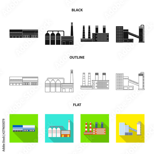 Vector design of production and structure logo. Set of production and technology stock vector illustration.
