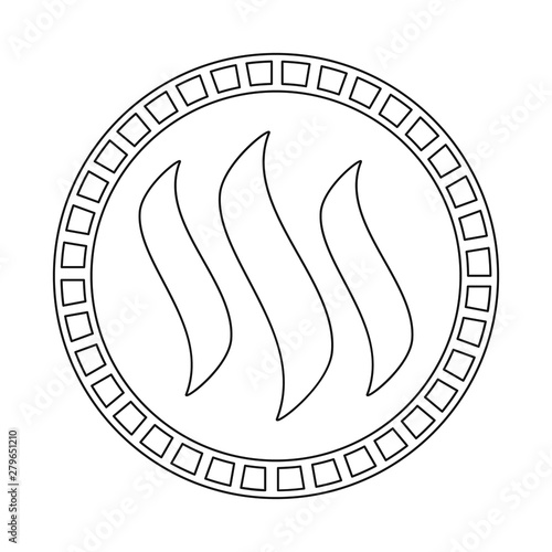 Vector illustration of coin and bit logo. Set of coin and btc vector icon for stock.