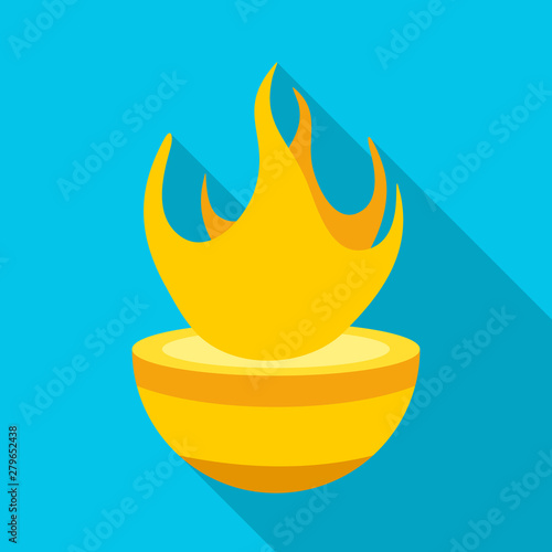 Vector design of hearth and hestia icon. Set of hearth and goddess vector icon for stock.