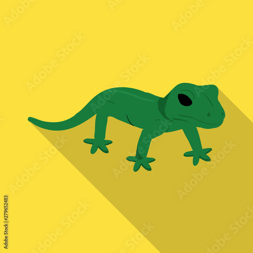Isolated object of lizard and green sign. Collection of lizard and coloring stock symbol for web.