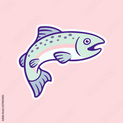 Salmon fish drawing