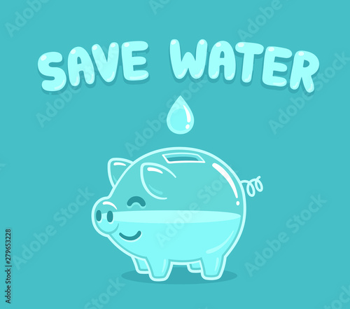 Save water piggy bank
