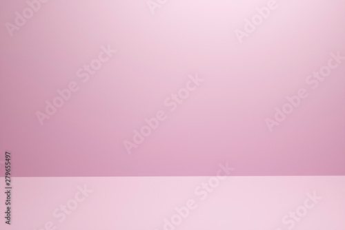 Pink empty studio room for product placement