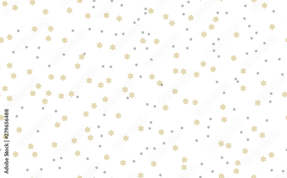 Simple seamless winter pattern with gold snowflakes on white background. hristmas seamless pattern with snowflakes. Simple seamless winter pattern with gold snowflakes on white background. hristmas seamless pattern with snowflakes.