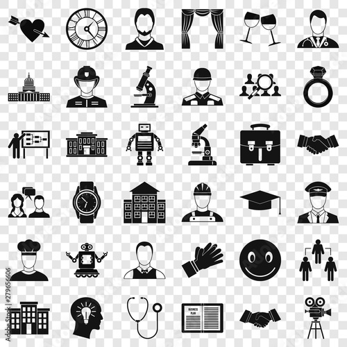 Applause icons set. Simple style of 36 applause vector icons for web for any design