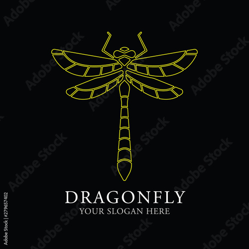 Dragonfly Logo Design Template © lumyaisweet