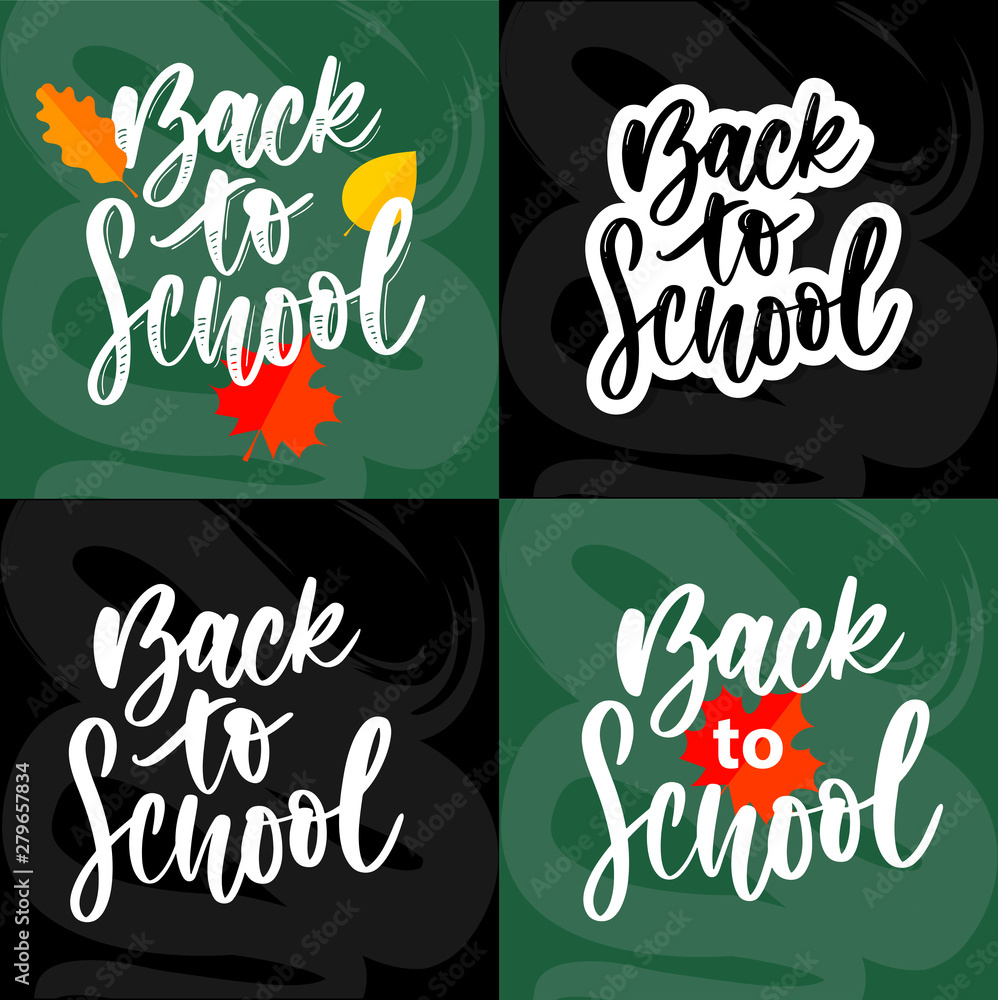 Set of Welcome back to school labels. School Background. Back to school sale tag. Vector illustration. Hand drawn lettering badges. Set of Welcome back to school labels. School Background. Back to school sale tag. Vector illustration. Hand drawn lettering badges.