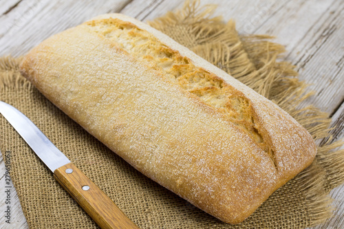 Tableau sur toile pain ciabatta