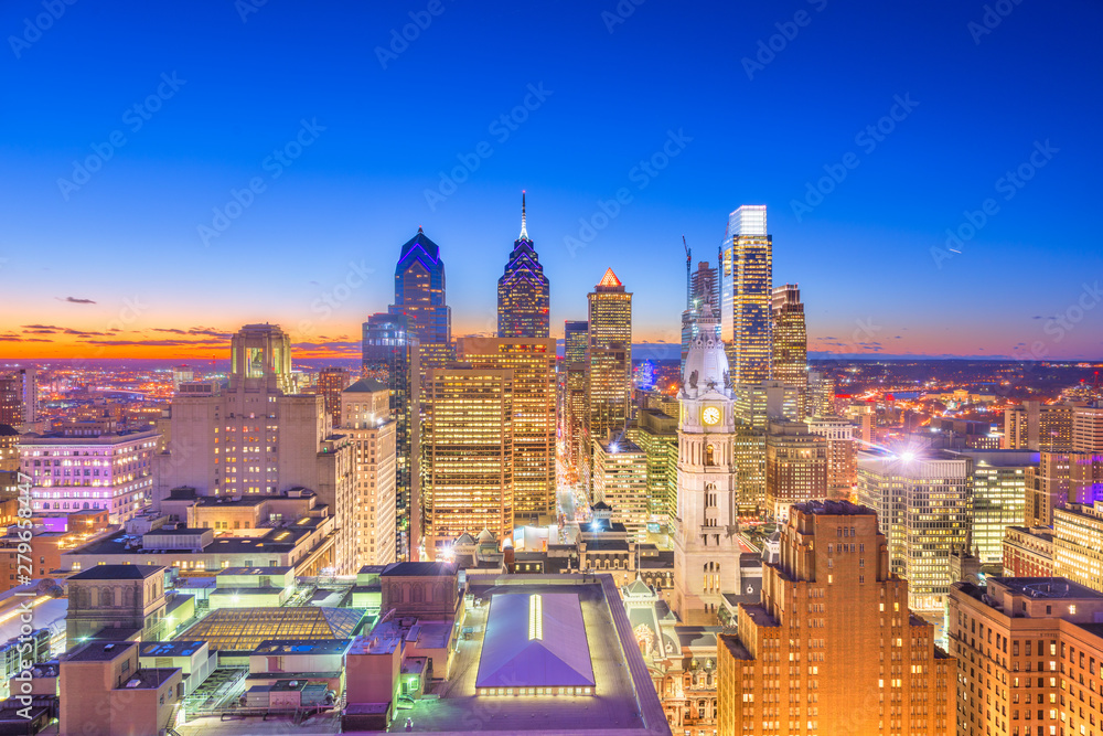 Obraz premium Philadelphia, Pennsylvania, USA Skyline