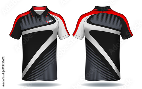 T-shirt polo design, Sport jersey template.	